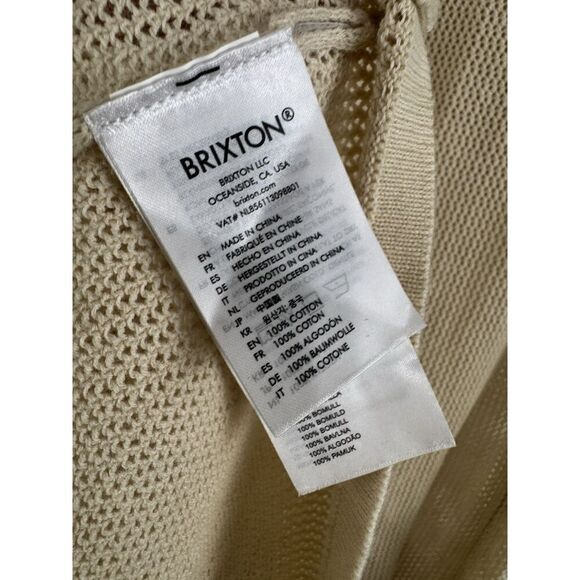 Brixton Women Aruba Dress Size L Whitecap Beige Beach Cover Up Cruise Maxi - Picture 6 of 6